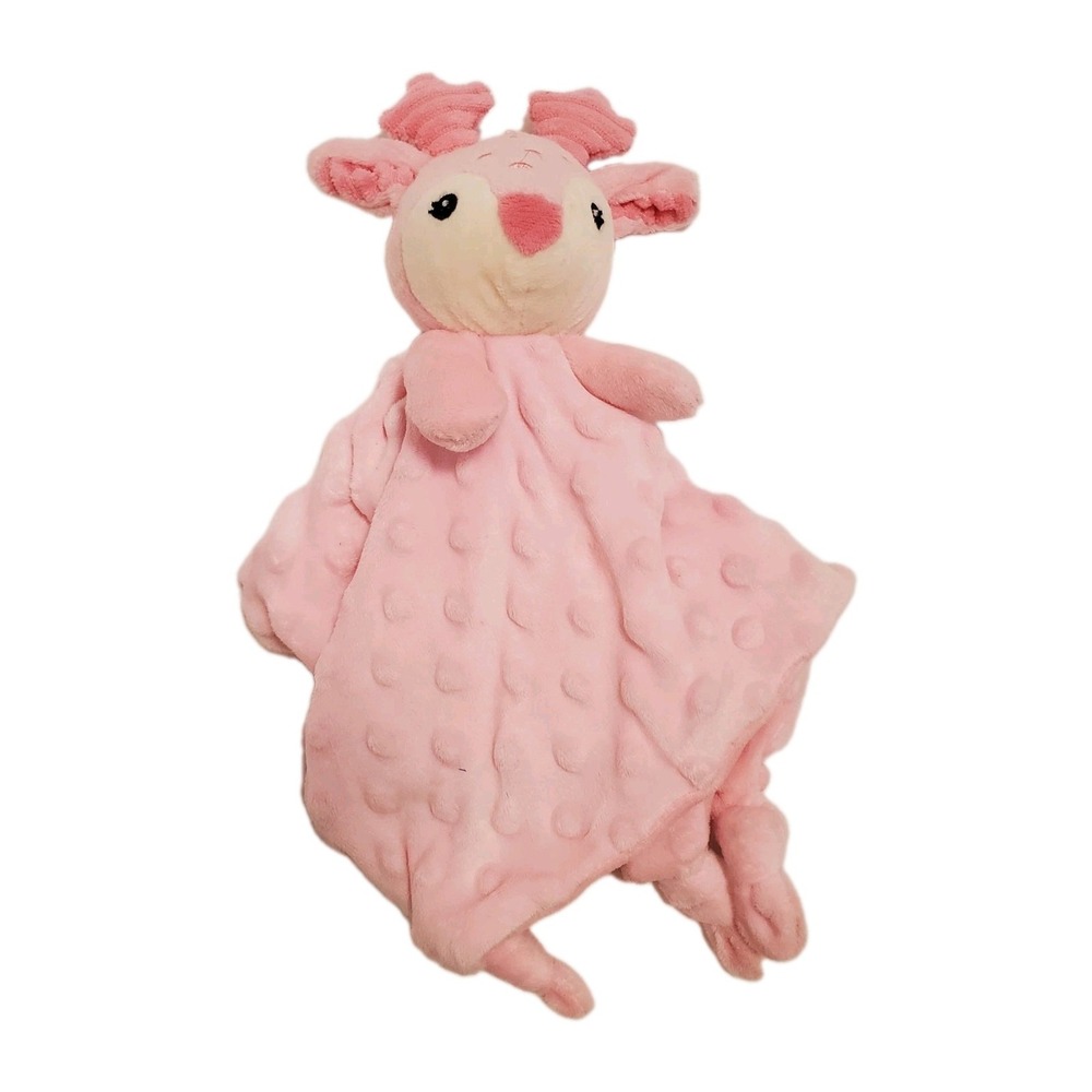 Walmart Parents Choice Pink Reindeer Deer Lovey Minky Dot Security Blanket